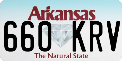 AR license plate 660KRV