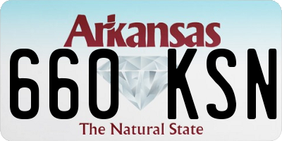 AR license plate 660KSN