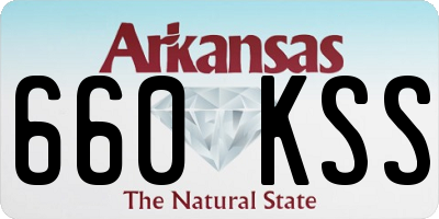 AR license plate 660KSS