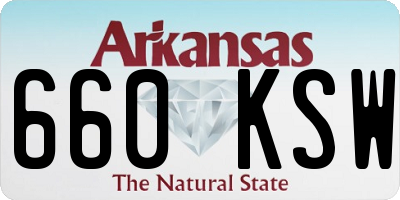 AR license plate 660KSW