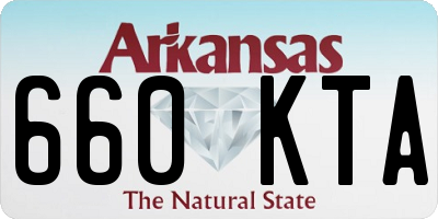AR license plate 660KTA