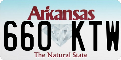 AR license plate 660KTW