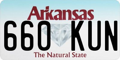 AR license plate 660KUN