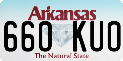AR license plate 660KUO