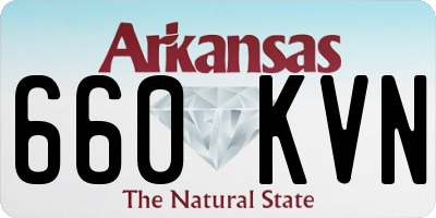 AR license plate 660KVN