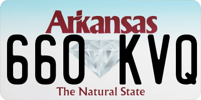 AR license plate 660KVQ