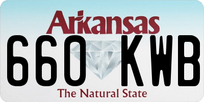 AR license plate 660KWB