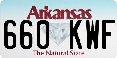 AR license plate 660KWF
