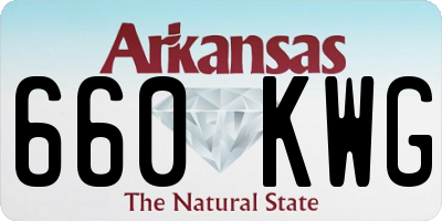 AR license plate 660KWG