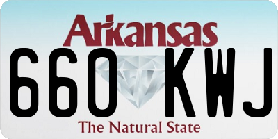 AR license plate 660KWJ
