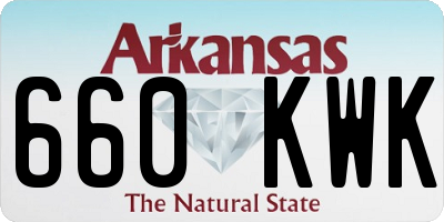 AR license plate 660KWK