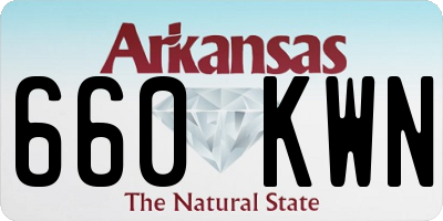AR license plate 660KWN