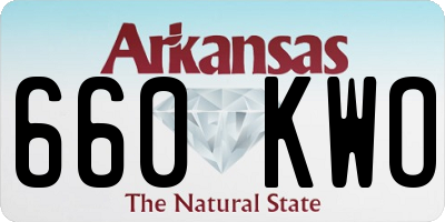 AR license plate 660KWO