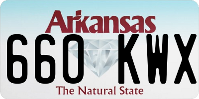 AR license plate 660KWX