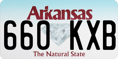 AR license plate 660KXB
