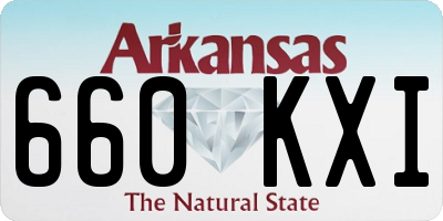 AR license plate 660KXI