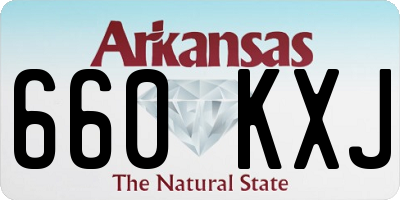AR license plate 660KXJ