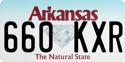 AR license plate 660KXR