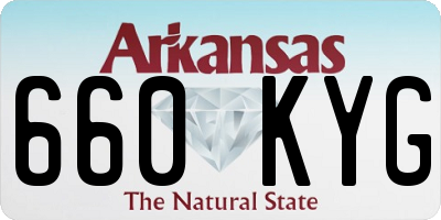 AR license plate 660KYG