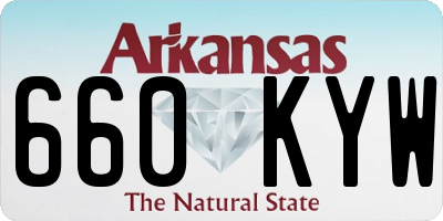 AR license plate 660KYW