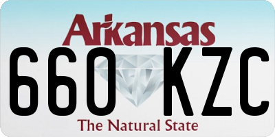 AR license plate 660KZC