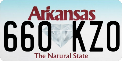 AR license plate 660KZO