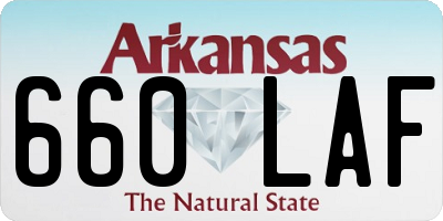 AR license plate 660LAF