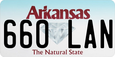 AR license plate 660LAN