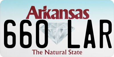 AR license plate 660LAR