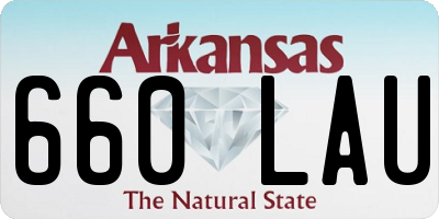 AR license plate 660LAU