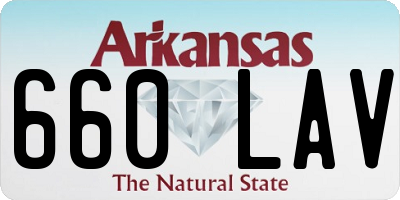 AR license plate 660LAV