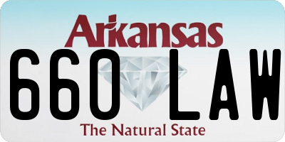 AR license plate 660LAW