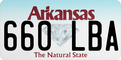 AR license plate 660LBA