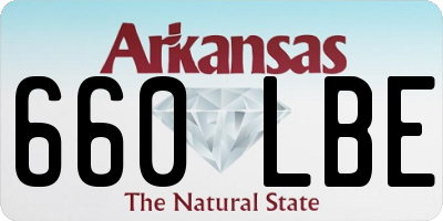 AR license plate 660LBE