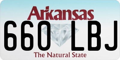 AR license plate 660LBJ