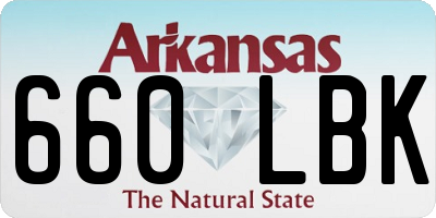AR license plate 660LBK