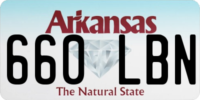 AR license plate 660LBN