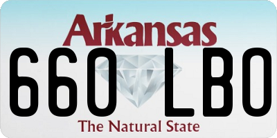 AR license plate 660LBO