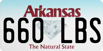 AR license plate 660LBS