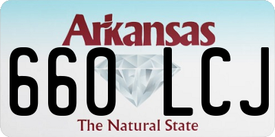 AR license plate 660LCJ