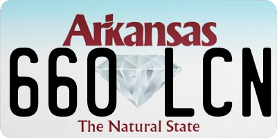 AR license plate 660LCN