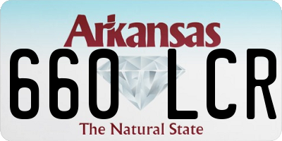 AR license plate 660LCR