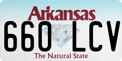 AR license plate 660LCV