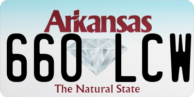 AR license plate 660LCW