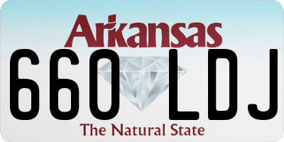AR license plate 660LDJ