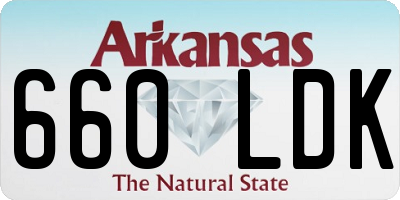 AR license plate 660LDK