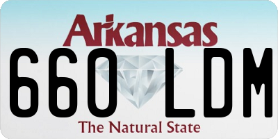 AR license plate 660LDM