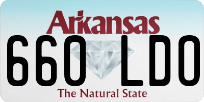 AR license plate 660LDO