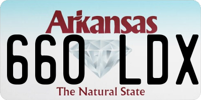 AR license plate 660LDX