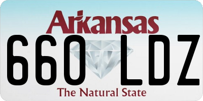 AR license plate 660LDZ